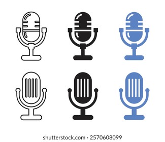 Vector Microphone Icon Set. Microphone Symbols