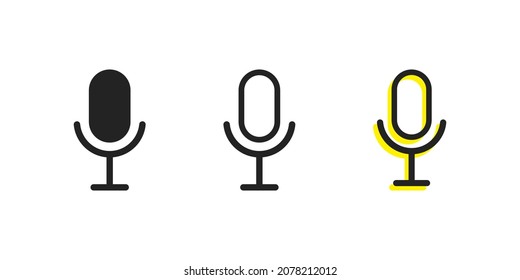 Vector microphone icon for web background design. Simple illustration design. Vector graphic. Communication icon symbol. EPS10.