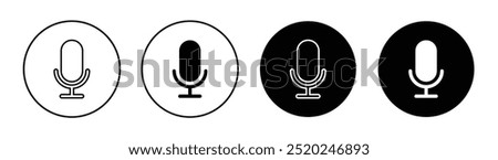 Vector Microphone Icons. Recorder Icon With Multiple Style