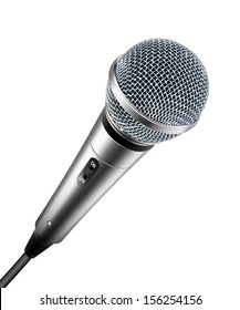 Vector microphone isolated on white