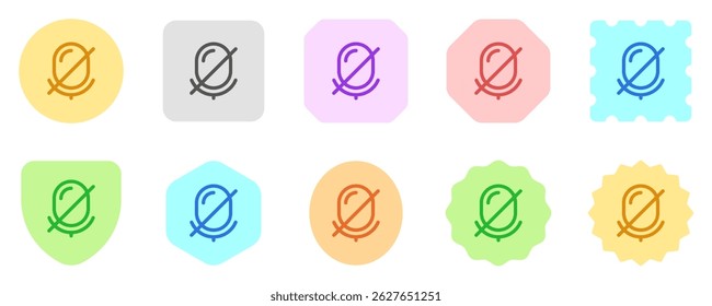 Vector microphone off disabled icon. Perfect for app and web interfaces, infographics, presentations, marketing, etc.