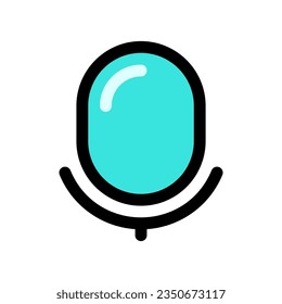 Vector microphone, podcast, recorder icon. Black, white background. Perfect for app and web interfaces, infographics, presentations, marketing, etc.