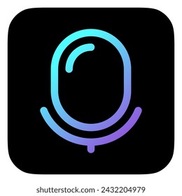 Vector microphone, podcast, recorder icon. Perfect for app and web interfaces, infographics, presentations, marketing, etc.