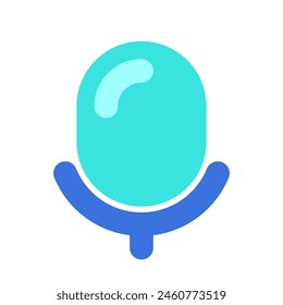 Vector microphone, podcast, recorder icon. Perfect for app and web interfaces, infographics, presentations, marketing, etc.
