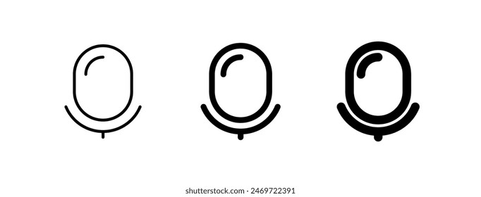 Vector microphone, podcast, recorder icon. Perfect for app and web interfaces, infographics, presentations, marketing, etc.