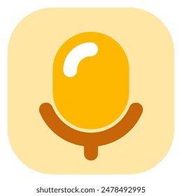 Vector microphone, podcast, recorder icon. Perfect for app and web interfaces, infographics, presentations, marketing, etc.