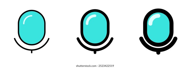Vector microphone, podcast, recorder icon. Perfect for app and web interfaces, infographics, presentations, marketing, etc.