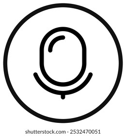 Micrófono de Vector, podcast, ícono de grabadora. Perfecto para interfaces de App y Web, infografías, presentaciones, marketing, etc.