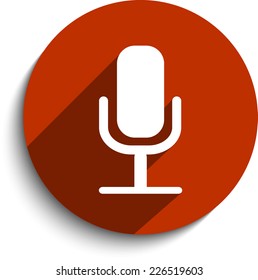 Vector microphone web icon. Eps 10. 