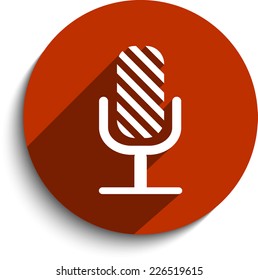 Vector microphone web icon. Eps 10. 