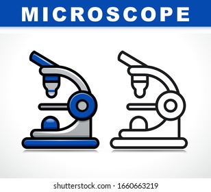 Vector microscope design symbol icon