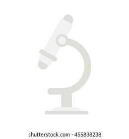 Vector microscope flat icon isolated