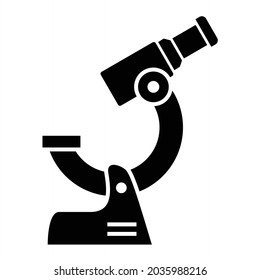 Vector Microscope Glyph Icon Design

