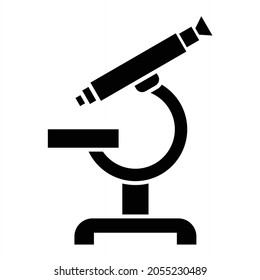 Vector Microscope Glyph Icon Design

