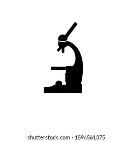 Vector microscope icon. Flat icon symbol tool for research.
