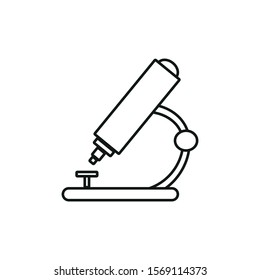 vector microscope icon with simple shapes