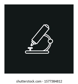 vector microscope icon with simple shapes
