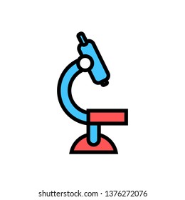 vector Microscope illustration icon for healthcare or medical services.