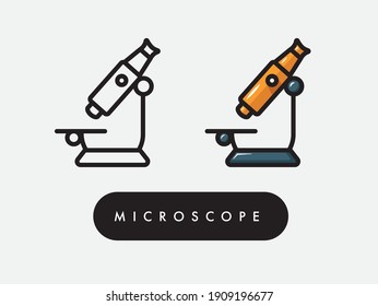 Vector Microscope lab icon illustration