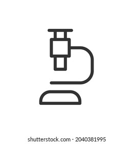 Vector microscope line icon. Symbol in trendy outline style. Vector illustration isolated on a white background. 