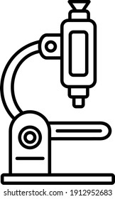 Vector Microscope Outline Icon Design
