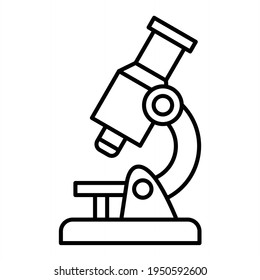 Vector Microscope Outline Icon Design
