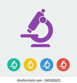 Vector microscope sign. File format eps 10