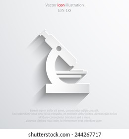 Vector microscope web icon Eps10.