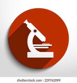 Vector microscope web icon.Eps10. 
