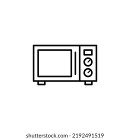 Vector Microwave Icon on White Background