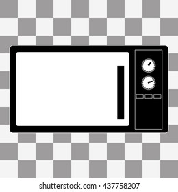 Vector Microwave Icon sign on a transparent background