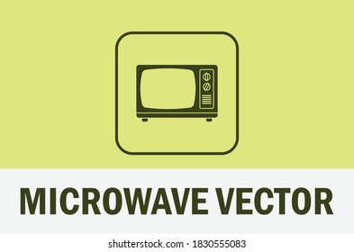 Vector of microwave isolated on pastel color background. For designer.