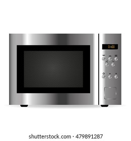 Vector microwave isolated on a white background