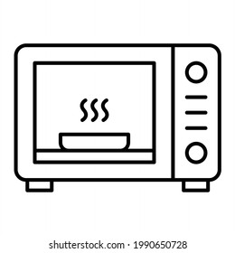 Vector Microwave Outline Icon Design
