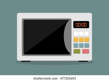 Vector microwave oven.Flat design vector illustration