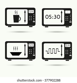 Vector of microwave symbol or icon