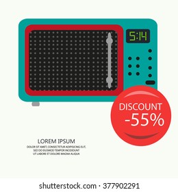 Vector of microwave symbol or icon