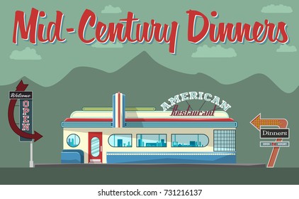 Vector Mid-Century Restaurant 