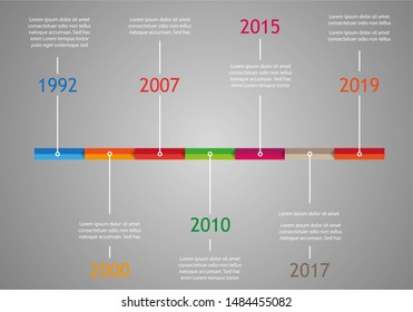 Vector Milestone Template with years and text informations - Vector