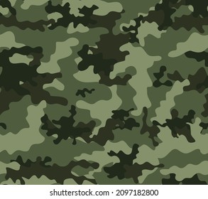 
Vector military camouflage background, shape texture, pattern repeat, forest design