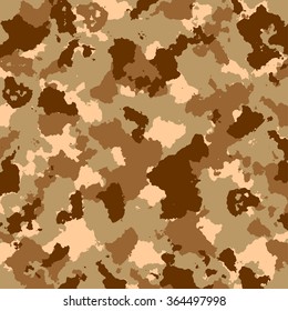 vector military camouflage pattern in brown colors. EPS