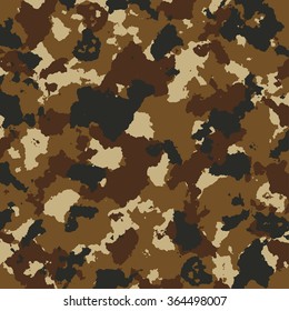 vector military camouflage pattern in brown colors. EPS