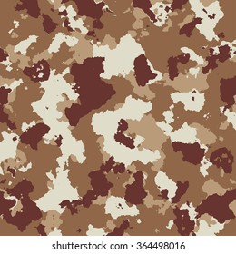 vector military camouflage pattern in brown colors. EPS