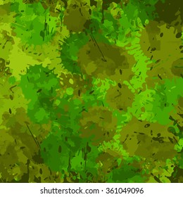 vector military camouflage pattern in green colors. EPS