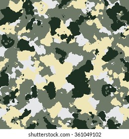 vector military camouflage pattern in green colors. EPS