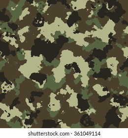 vector military camouflage pattern in green colors. EPS