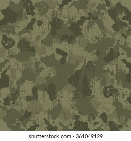 vector military camouflage pattern in green colors. EPS