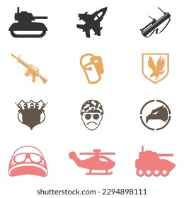 vector military emblem elements collection
