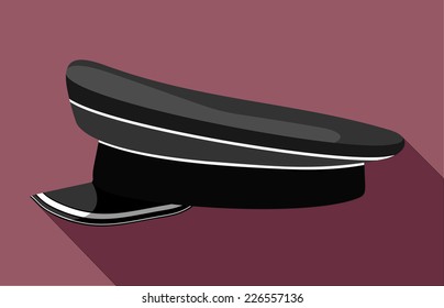 Vector military officer's cap 