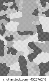 Vector military pattern. Modern stylish texture. Hipster monochrome print. Trendy graphic design.